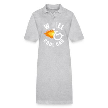 Wheelchair users Wheelchair - Stanley/Stella PAIGER Organic Women’s Polo Dress - heather grey - Front