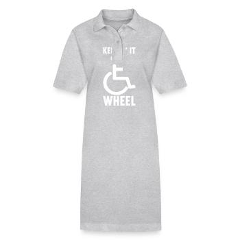 Wheelchair users Wheelchair - Stanley/Stella PAIGER Organic Women’s Polo Dress - heather grey - Front
