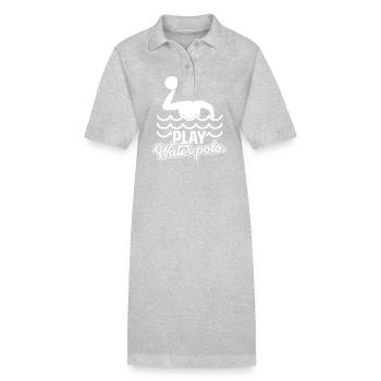 Water Polo Play Water Polo - Stanley/Stella PAIGER Organic Women’s Polo Dress - heather grey - Front