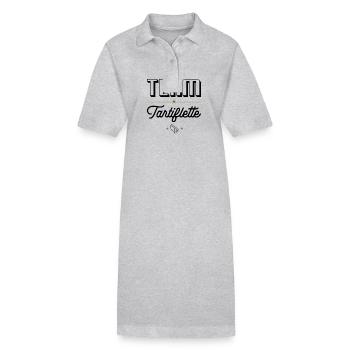 Team Tartiflette. Für Tartiflette-Fans - Stanley/Stella Frauen Bio-Polokleid PAIGER - Grau meliert - Vorne