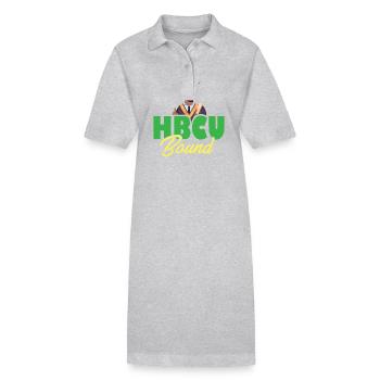 HBCU Bound Student Historically Black College - Stanley/Stella PAIGER Organic Women’s Polo Dress - heather grey - Front