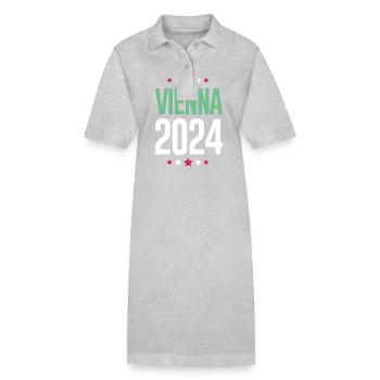 Vacances à Vienne 2024 Vienne - Robe polo bio PAIGER Stanley/Stella Femme - gris chiné - Devant