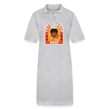 Future HBCU Grad Bound Historically Black College - Stanley/Stella PAIGER Organic Women’s Polo Dress - heather grey - Front