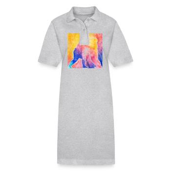 Sumo - Robe polo bio PAIGER Stanley/Stella Femme - gris chiné - Devant