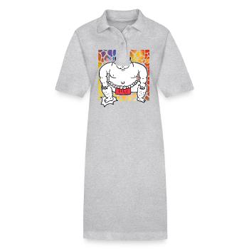 Sumo - Robe polo bio PAIGER Stanley/Stella Femme - gris chiné - Devant