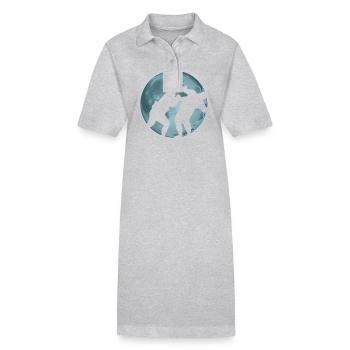 Sumo - Robe polo bio PAIGER Stanley/Stella Femme - gris chiné - Devant