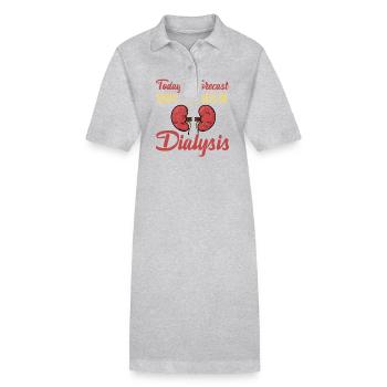 Gift for dialysis patients - Stanley/Stella PAIGER Organic Women’s Polo Dress - heather grey - Front