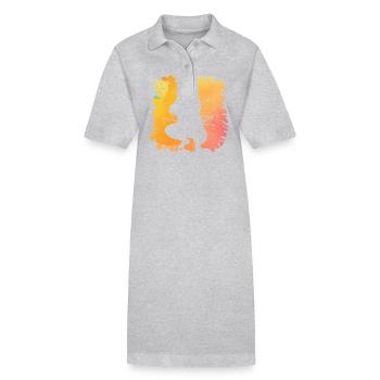 Sumo - Robe polo bio PAIGER Stanley/Stella Femme - gris chiné - Devant