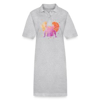 Sumo - Robe polo bio PAIGER Stanley/Stella Femme - gris chiné - Devant