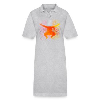 Sumo - Robe polo bio PAIGER Stanley/Stella Femme - gris chiné - Devant