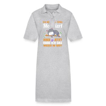 J’avais l’habitude d’être des chats totalement motivés - Robe polo bio PAIGER Stanley/Stella Femme - gris chiné - Devant