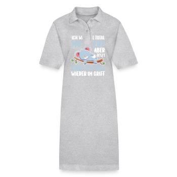 J’avais l’habitude d’être totalement motivé Koala - Robe polo bio PAIGER Stanley/Stella Femme - gris chiné - Devant