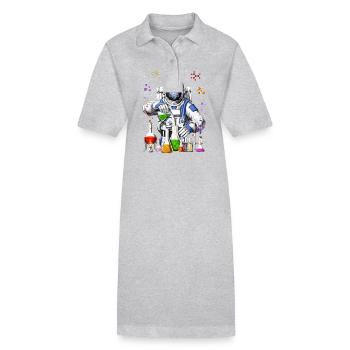 Astronautenchemie OFFIZIELL - Stanley/Stella Frauen Bio-Polokleid PAIGER - Grau meliert - Vorne