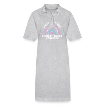 Soins palliatifs - Robe polo bio PAIGER Stanley/Stella Femme - gris chiné - Devant