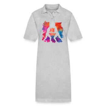 Lutte - Robe polo bio PAIGER Stanley/Stella Femme - gris chiné - Devant