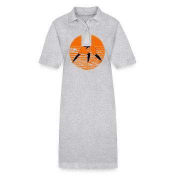 Lutte - Robe polo bio PAIGER Stanley/Stella Femme - gris chiné - Devant
