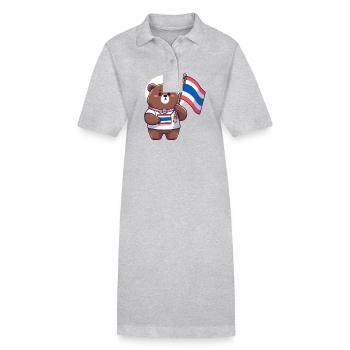 Thai Bär - Stanley/Stella Frauen Bio-Polokleid PAIGER - Grau meliert - Vorne