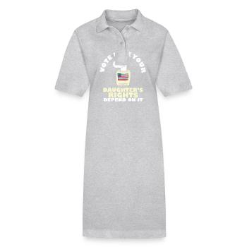 Votez comme les droits de votre fille - Robe polo bio PAIGER Stanley/Stella Femme - gris chiné - Devant