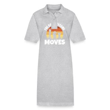 Chess Player Gift I've Got Some Awesome Moves - Stanley/Stella Frauen Bio-Polokleid PAIGER - Grau meliert - Vorne