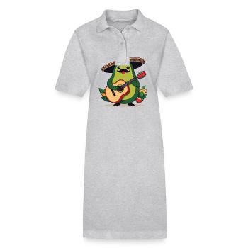 Avocat Mexicain Mariachi Guitariste - Robe polo bio PAIGER Stanley/Stella Femme - gris chiné - Devant