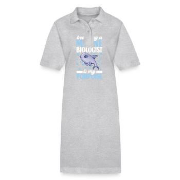 Marine Biology Marine Biologist - Stanley/Stella PAIGER Organic Women’s Polo Dress - heather grey - Front