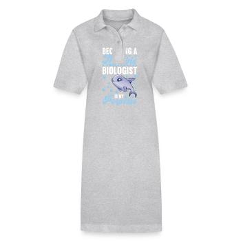Marine Biology Marine Biologist - Stanley/Stella PAIGER Organic Women’s Polo Dress - heather grey - Front
