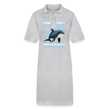 Marine Biology Marine Biologist - Stanley/Stella PAIGER Organic Women’s Polo Dress - heather grey - Front