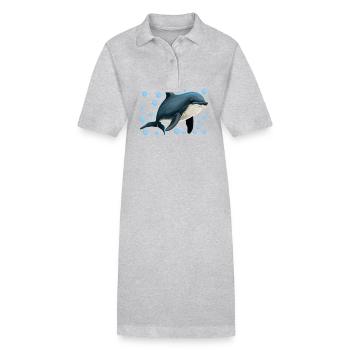 Marine Biology Marine Biologist - Stanley/Stella PAIGER Organic Women’s Polo Dress - heather grey - Front