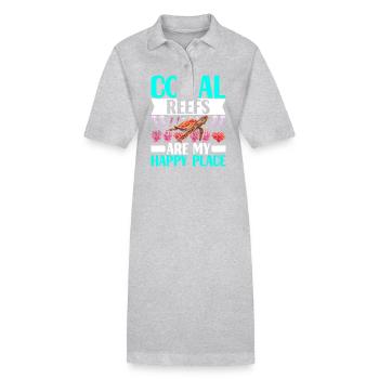 Marine Biology Marine Biologist - Stanley/Stella PAIGER Organic Women’s Polo Dress - heather grey - Front