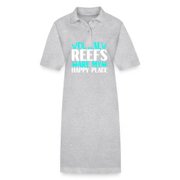 Marine Biology Marine Biologist - Stanley/Stella PAIGER Organic Women’s Polo Dress - heather grey - Front