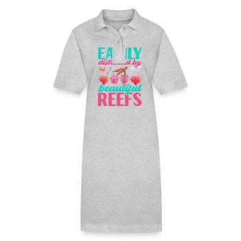 Marine Biology Marine Biologist - Stanley/Stella PAIGER Organic Women’s Polo Dress - heather grey - Front