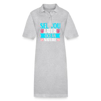 Marine Biology Marine Biologist - Stanley/Stella PAIGER Organic Women’s Polo Dress - heather grey - Front