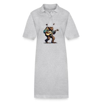 Bigfoot Mexikanischer Mariachi Gitarrist Fiesta - Stanley/Stella Frauen Bio-Polokleid PAIGER - Grau meliert - Vorne