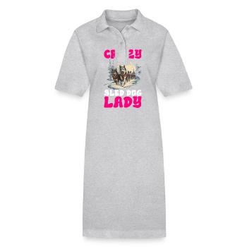 Traîneau Chiens de traîneau - Robe polo bio PAIGER Stanley/Stella Femme - gris chiné - Devant