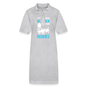 Traîneau Chiens de traîneau - Robe polo bio PAIGER Stanley/Stella Femme - gris chiné - Devant