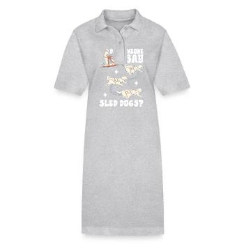 Traîneau Chiens de traîneau - Robe polo bio PAIGER Stanley/Stella Femme - gris chiné - Devant