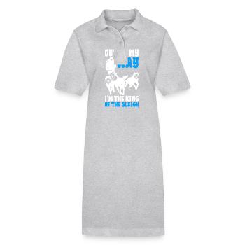 Traîneau Chiens de traîneau - Robe polo bio PAIGER Stanley/Stella Femme - gris chiné - Devant