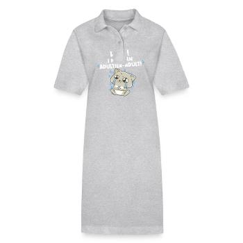 Help I need an adult adult - Stanley/Stella PAIGER Organic Women’s Polo Dress - heather grey - Front