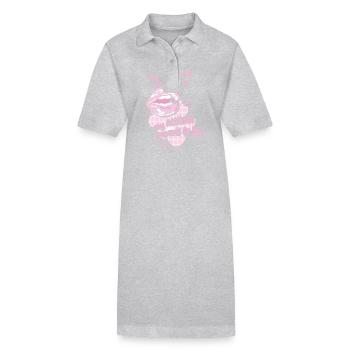 Ma personnalité dépend de mon attitude - Robe polo bio PAIGER Stanley/Stella Femme - gris chiné - Devant