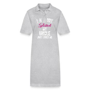Je ne suis pas gâté Mon oncle m’aime Drôle de famille - Robe polo bio PAIGER Stanley/Stella Femme - gris chiné - Devant