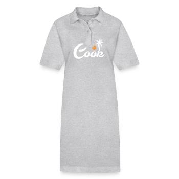 Cuisiner, Cuisiner, Cuisiner, Cuisiner, Cuisiner, Cuisiner - Robe polo bio PAIGER Stanley/Stella Femme - gris chiné - Devant