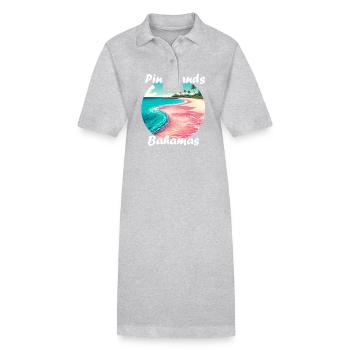 Pink Sands Bahamas bei Sonnenuntergang - Stanley/Stella Frauen Bio-Polokleid PAIGER - Grau meliert - Vorne