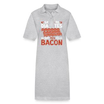 Ketogenic Bodybuilding Keto diet Bacon Proteins - Stanley/Stella PAIGER Organic Women’s Polo Dress - heather grey - Front