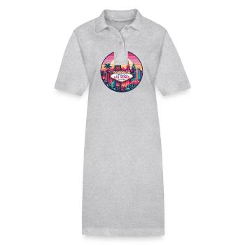 Las Vegas - Robe polo bio PAIGER Stanley/Stella Femme - gris chiné - Devant