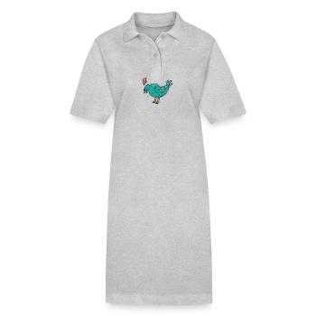 Dodo Oiseaux Ile Maurice - Robe polo bio PAIGER Stanley/Stella Femme - gris chiné - Devant