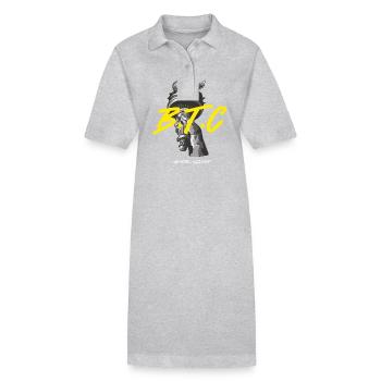 Bitcoin Never Sleeps Bitcoin Btc Crypto Currency - Stanley/Stella PAIGER Organic Women’s Polo Dress - heather grey - Front