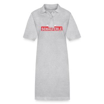 Cuisine allemande Schäuferle Dialecte de Franconie - Robe polo bio PAIGER Stanley/Stella Femme - gris chiné - Devant