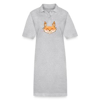 Désert de renard roux - Robe polo bio PAIGER Stanley/Stella Femme - gris chiné - Devant