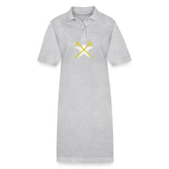 Étoile avec pic minier - Robe polo bio PAIGER Stanley/Stella Femme - gris chiné - Devant