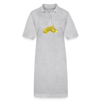 Lingots d’Aurum Investment - Robe polo bio PAIGER Stanley/Stella Femme - gris chiné - Devant